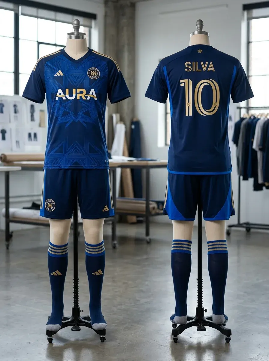 Football kit set, front and back